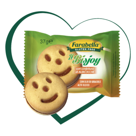 Bisjoy con Confettura di Albicocche Farabella gluten-free